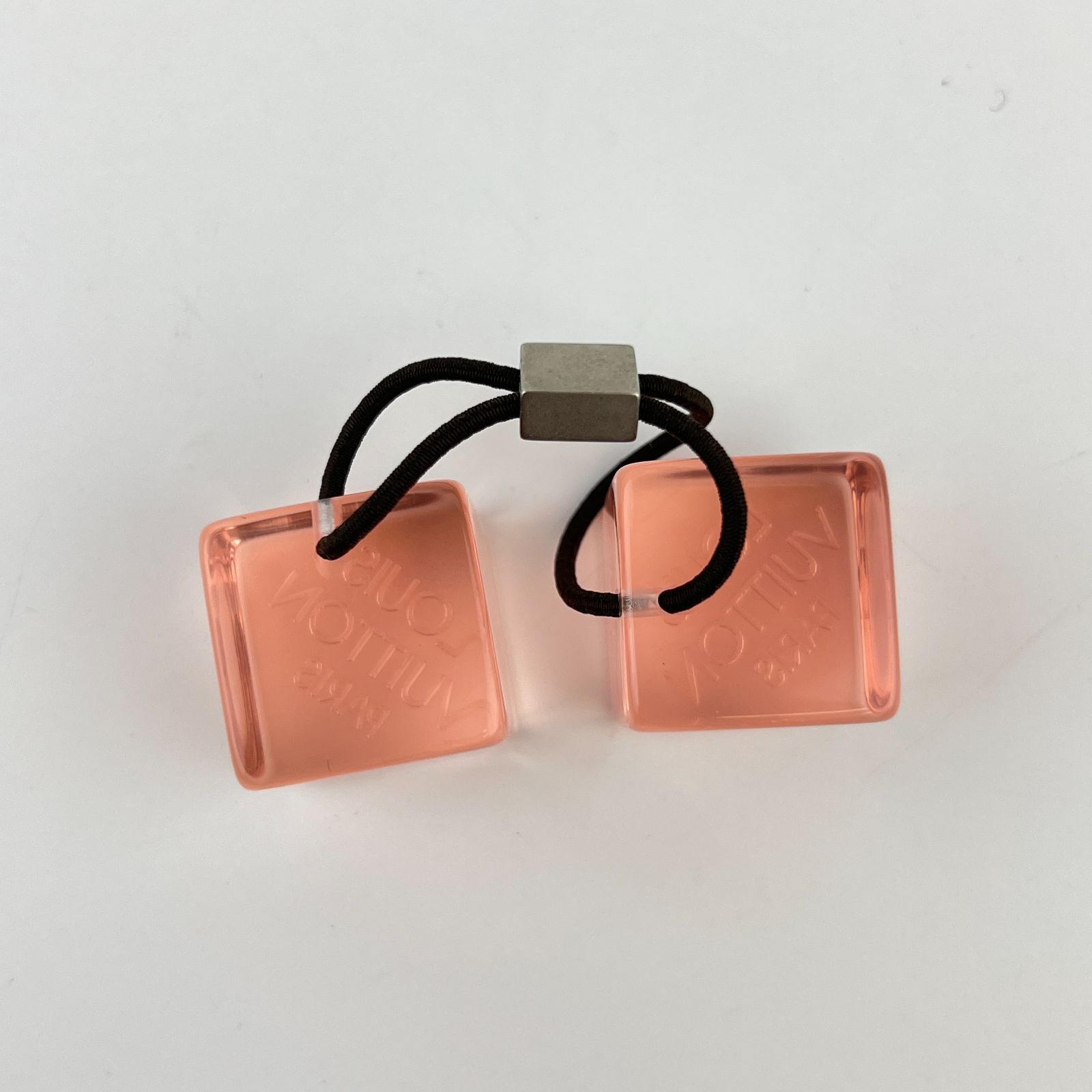 中古】LOUIS VUITTON ルイヴィトン ヘアキューブ ヘアゴム ピンク