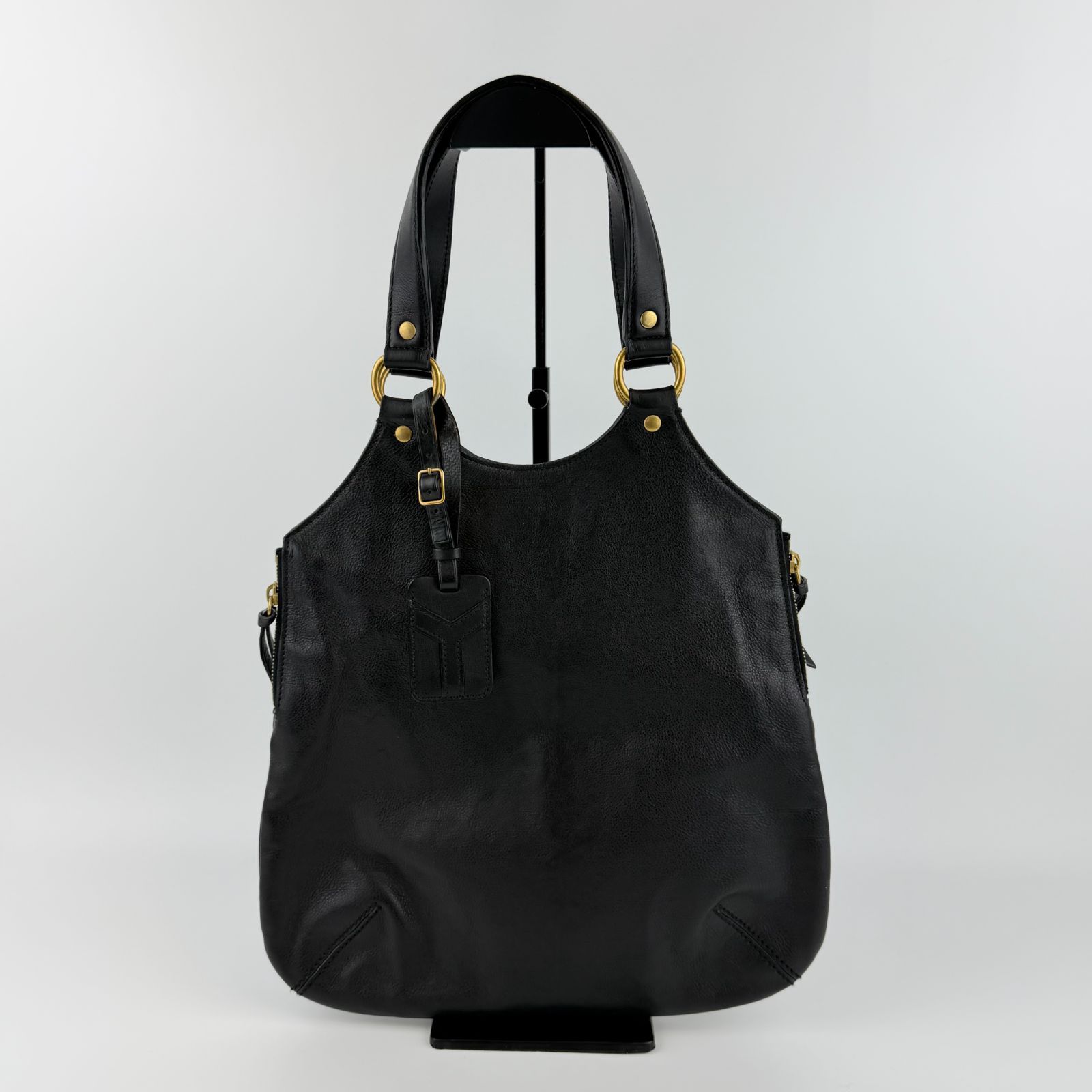 中古】Yves Saint Laurent イヴサンローラン ハンドバッグ ブラック