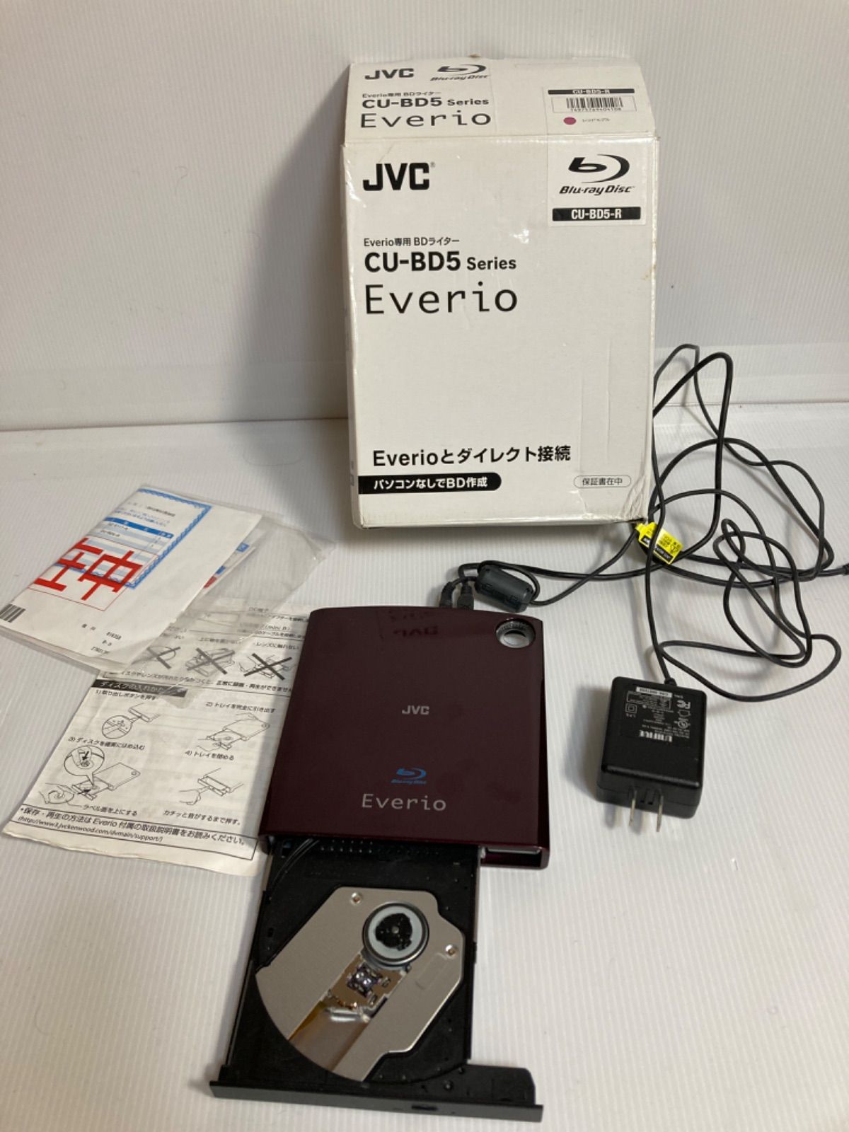 動作未確認 レトロ JVC Everio専用 BDライター CU-BD5-R（レッド 