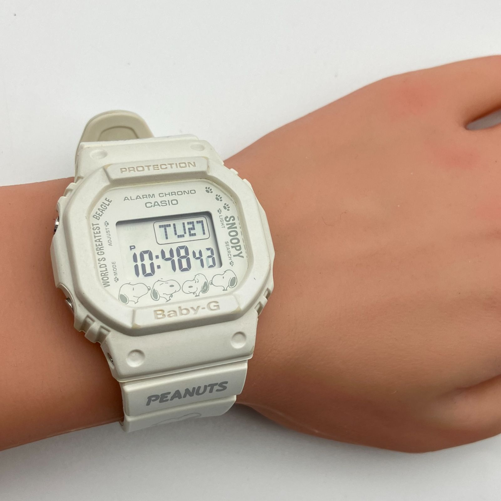 中古】カシオBaby-G スヌーピー 70周年 BGD-501 PEANUTS 時計 白