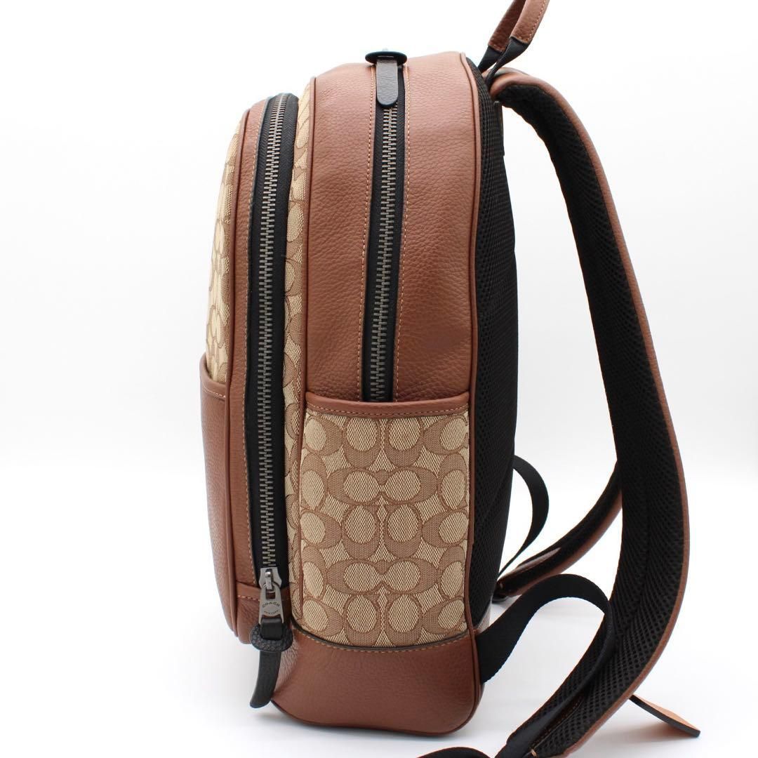 極美品】COACH C5389 トンプソン シグネチャー リュック ブラウン