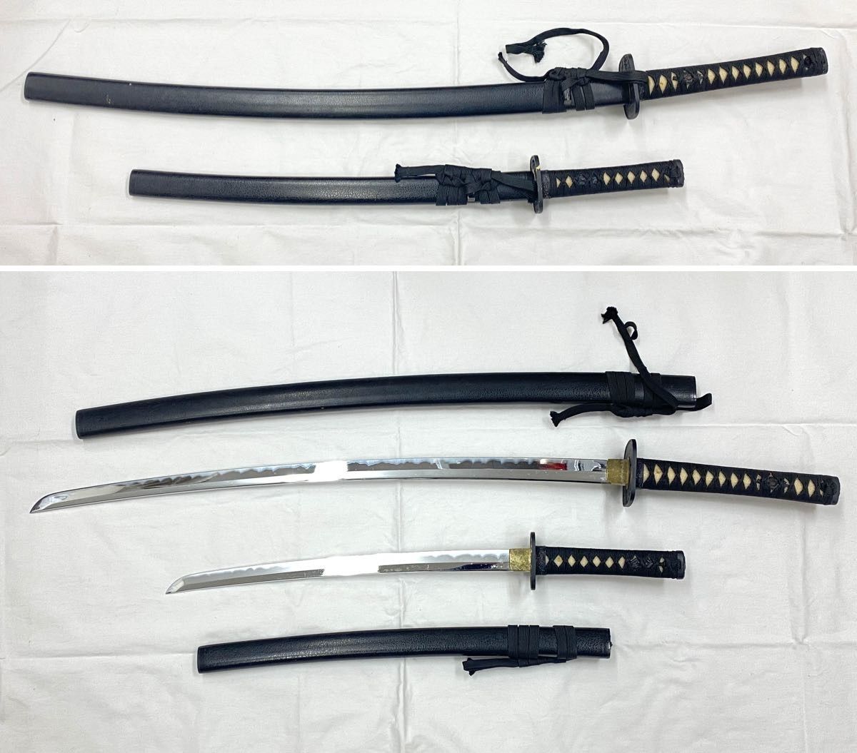 ZK264】模造刀 2本セット 長刀 短刀 打刀 脇差 日本刀 刀剣 伝統工芸