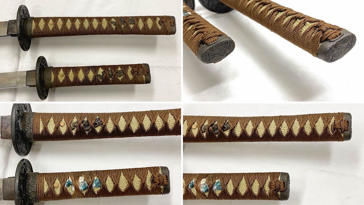 ZK275】模造刀 2本セット 長刀 短刀 打刀 脇差 日本刀 刀剣 伝統工芸