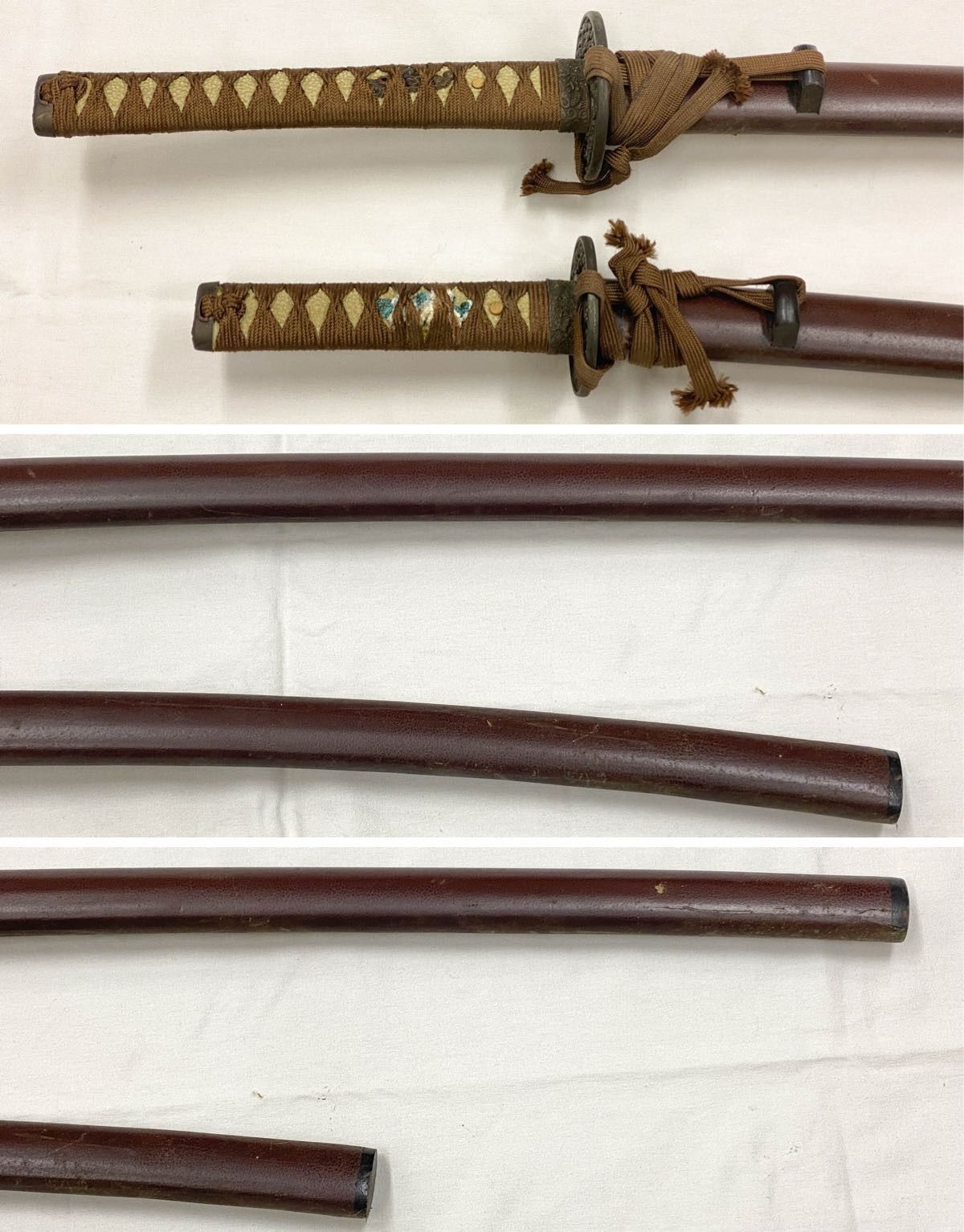 ZK275】模造刀 2本セット 長刀 短刀 打刀 脇差 日本刀 刀剣 伝統工芸