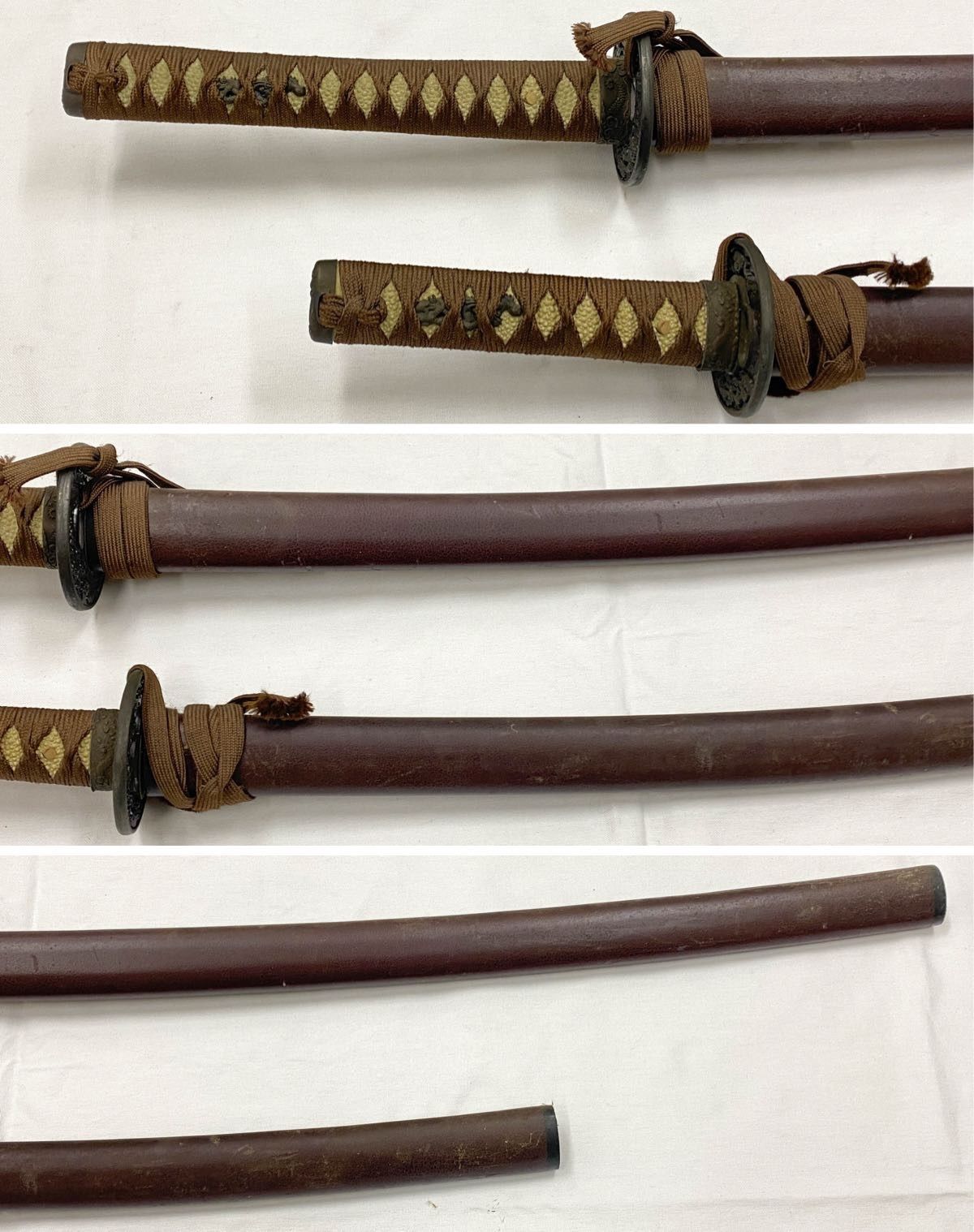 ZK275】模造刀 2本セット 長刀 短刀 打刀 脇差 日本刀 刀剣 伝統工芸