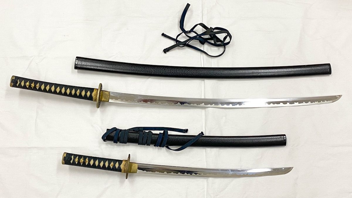 ZK276】模造刀 2本セット 長刀 短刀 打刀 脇差 日本刀 刀剣 伝統工芸