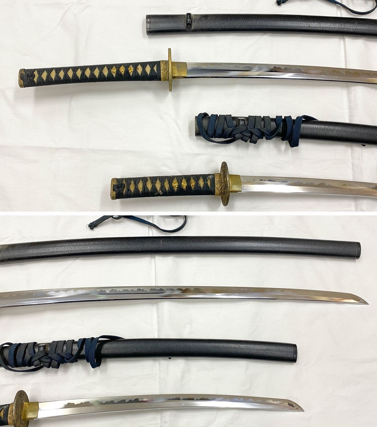 ZK276】模造刀 2本セット 長刀 短刀 打刀 脇差 日本刀 刀剣 伝統工芸