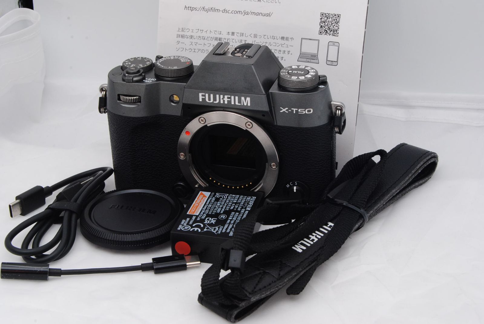 9531ショット！良品 ☆ FUJIFILM X-T50 ボディ チャコールシルバー 