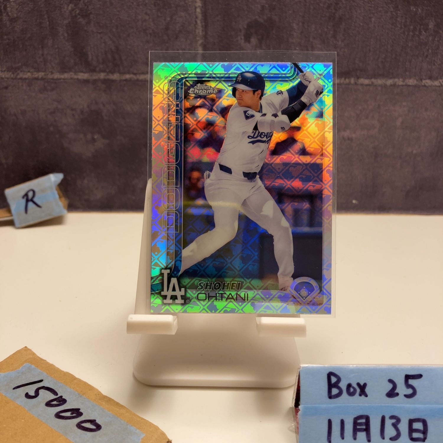 2025 Topps Chrome 大谷翔平 Shohei Ohtani Los Angeles Dodgers MLB logoman Refractor カード