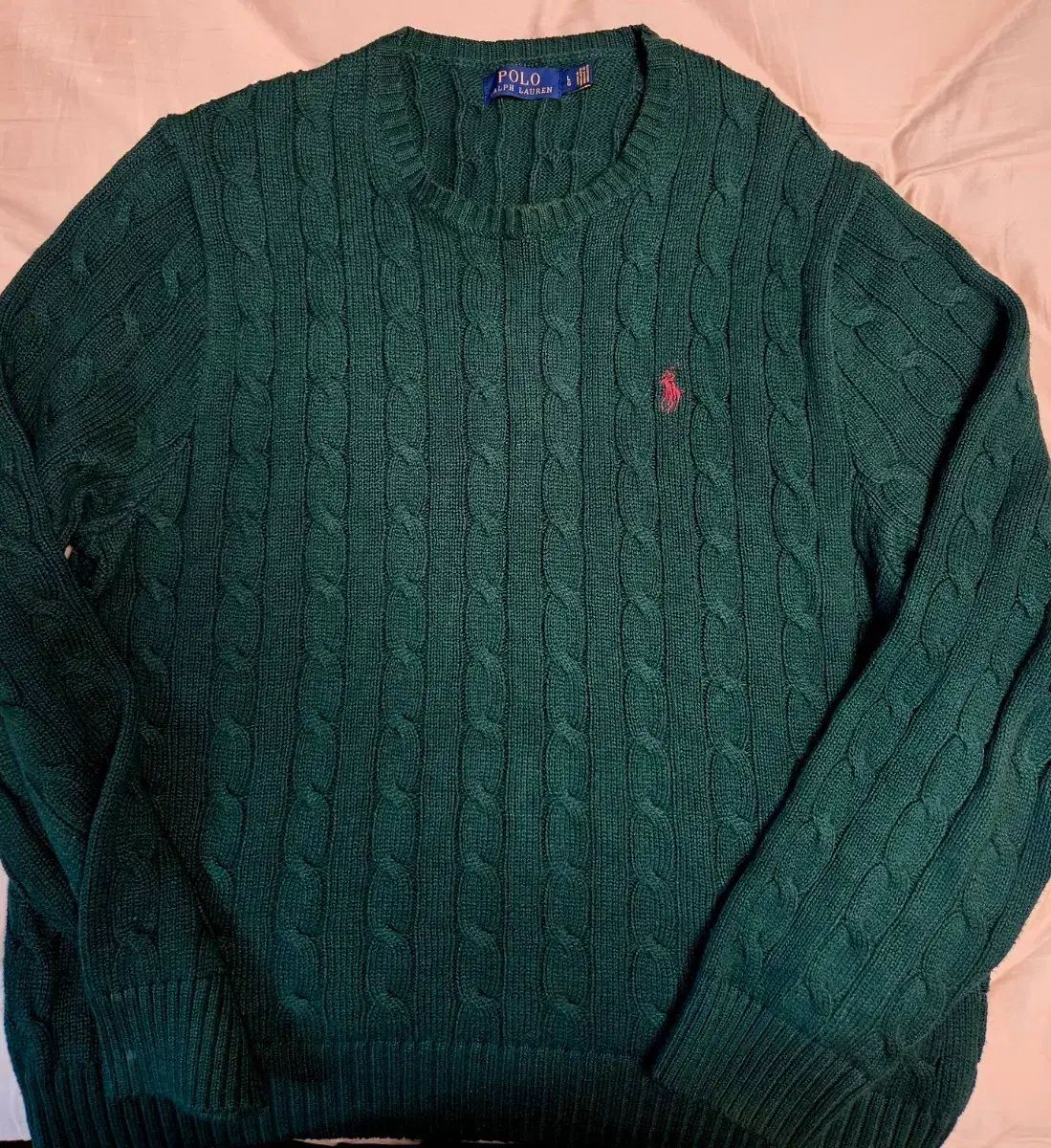 L ポロ ラルフローレン ケーブル ニット グリーン - メルカリ