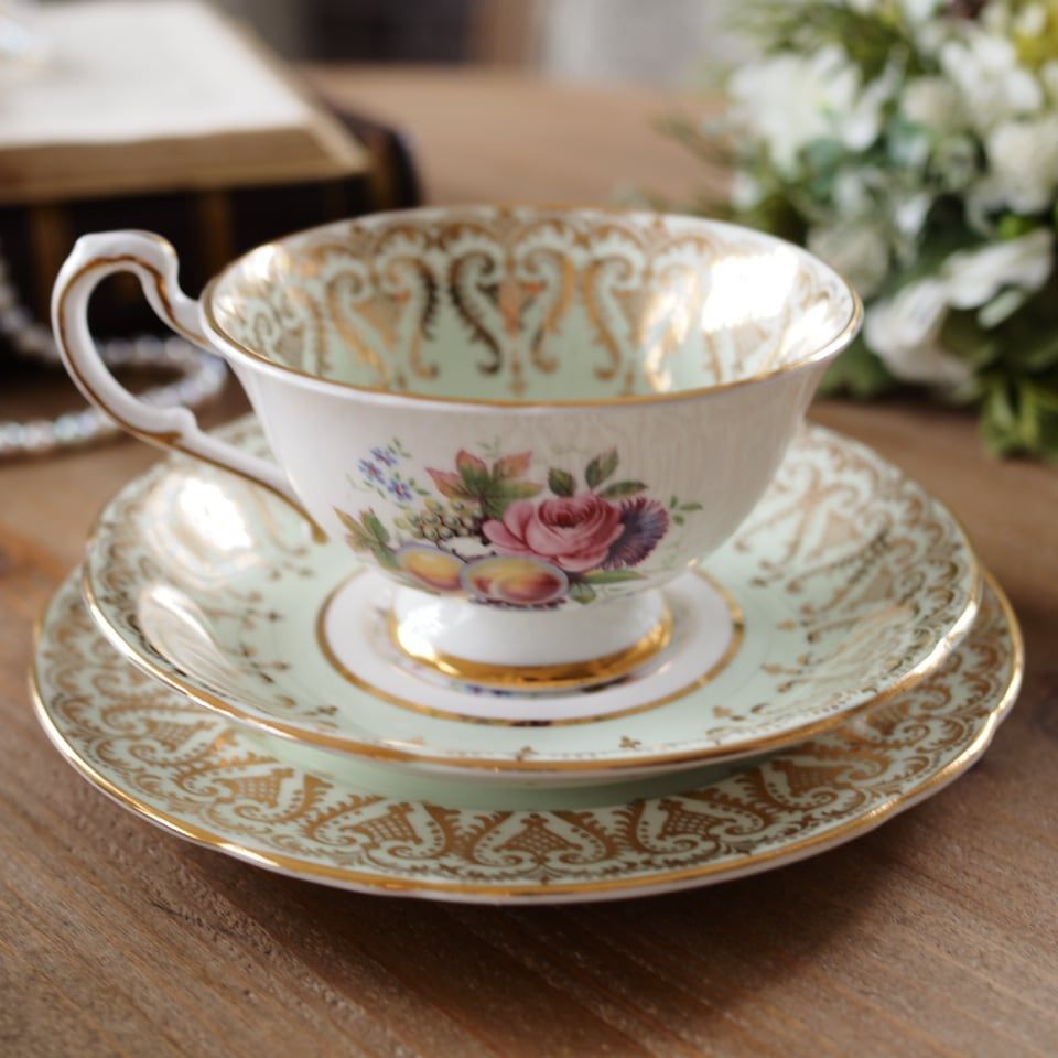 フルーツ絵柄トリオ グリーン