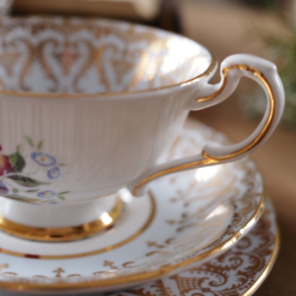 フルーツ絵柄トリオ ブルー