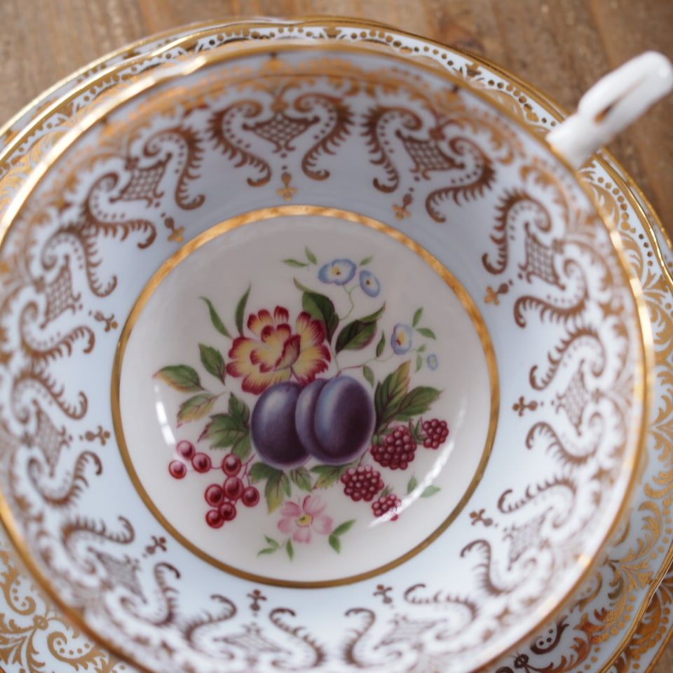 フルーツ絵柄トリオ ブルー