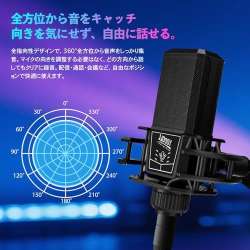 コンデンサーマイク PC用マイク パソコンマイク microphone 全指向性
