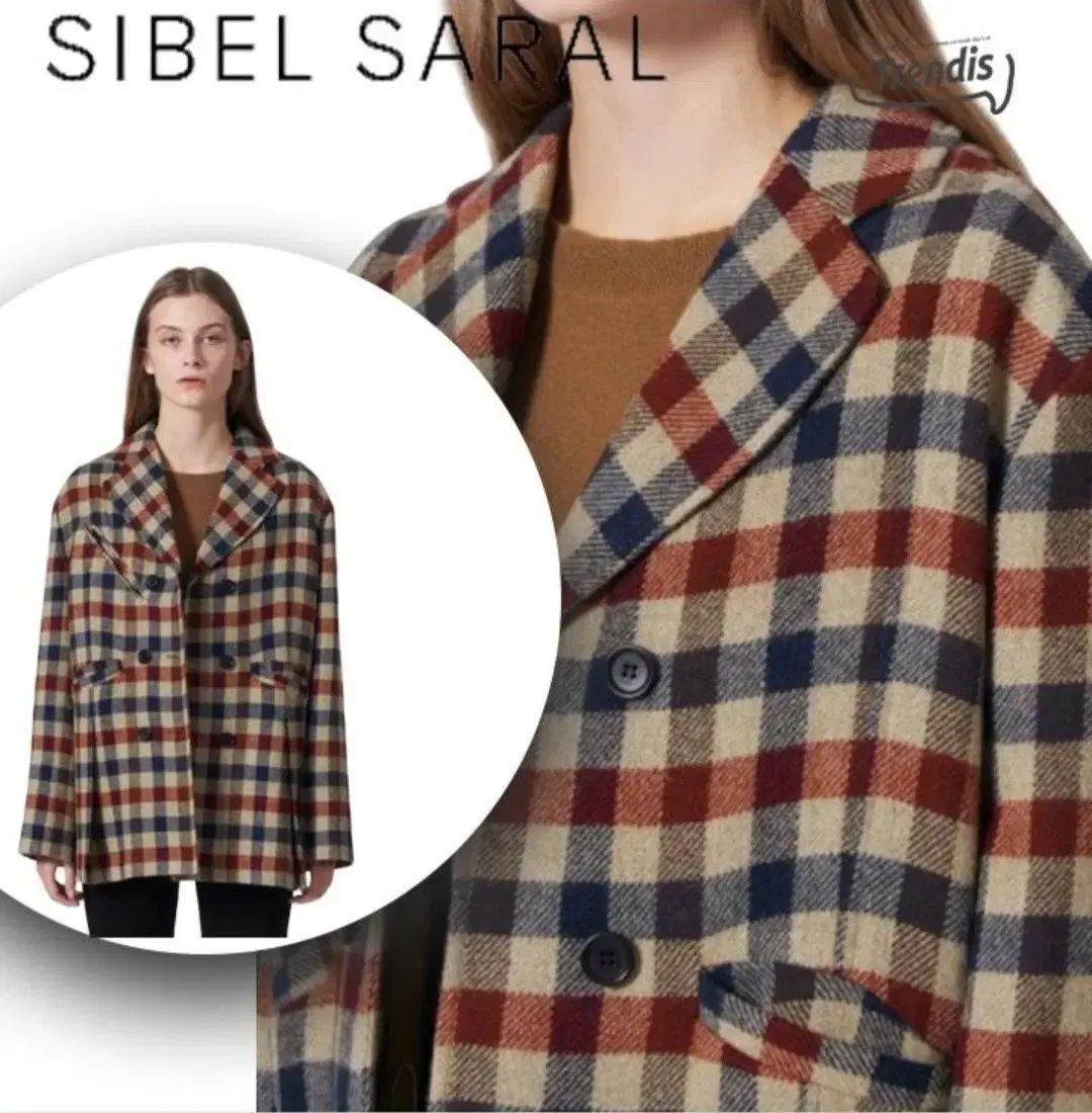 サイベルサレル SIBEL SARAL ダブル チェック柄 ジャケット レディース