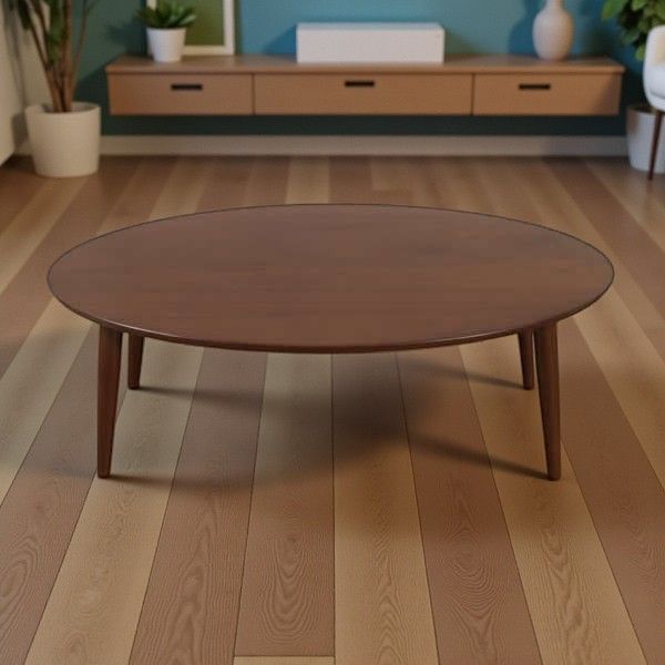 【新品】木目調デザイン　オーバルテーブル　両面引出し付き　アウトレット 送料無料 K【新品訳あり】木目が美しい 天然木 折れ脚テーブル