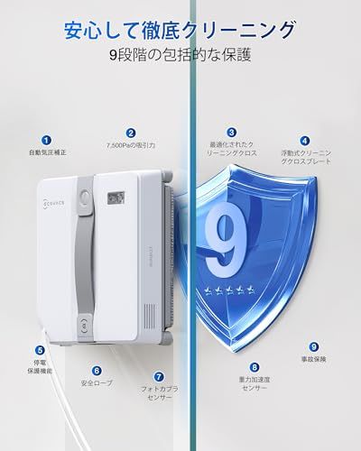 ECOVACS(エコバックス) WINBOT MINI 窓掃除 窓拭きロボット 自動清掃