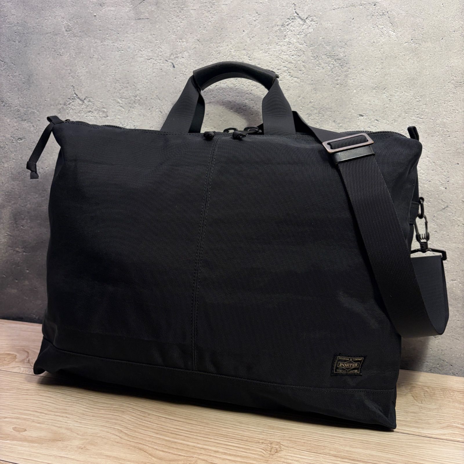 PORTER ショルダー付き 2WAY ボストンバッグ ブラック ポーター 大容量 