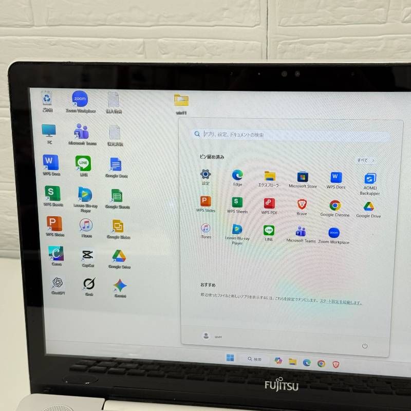 整備済み品】富士通/Windows11/ノートパソコン/タッチパネル/Corei7