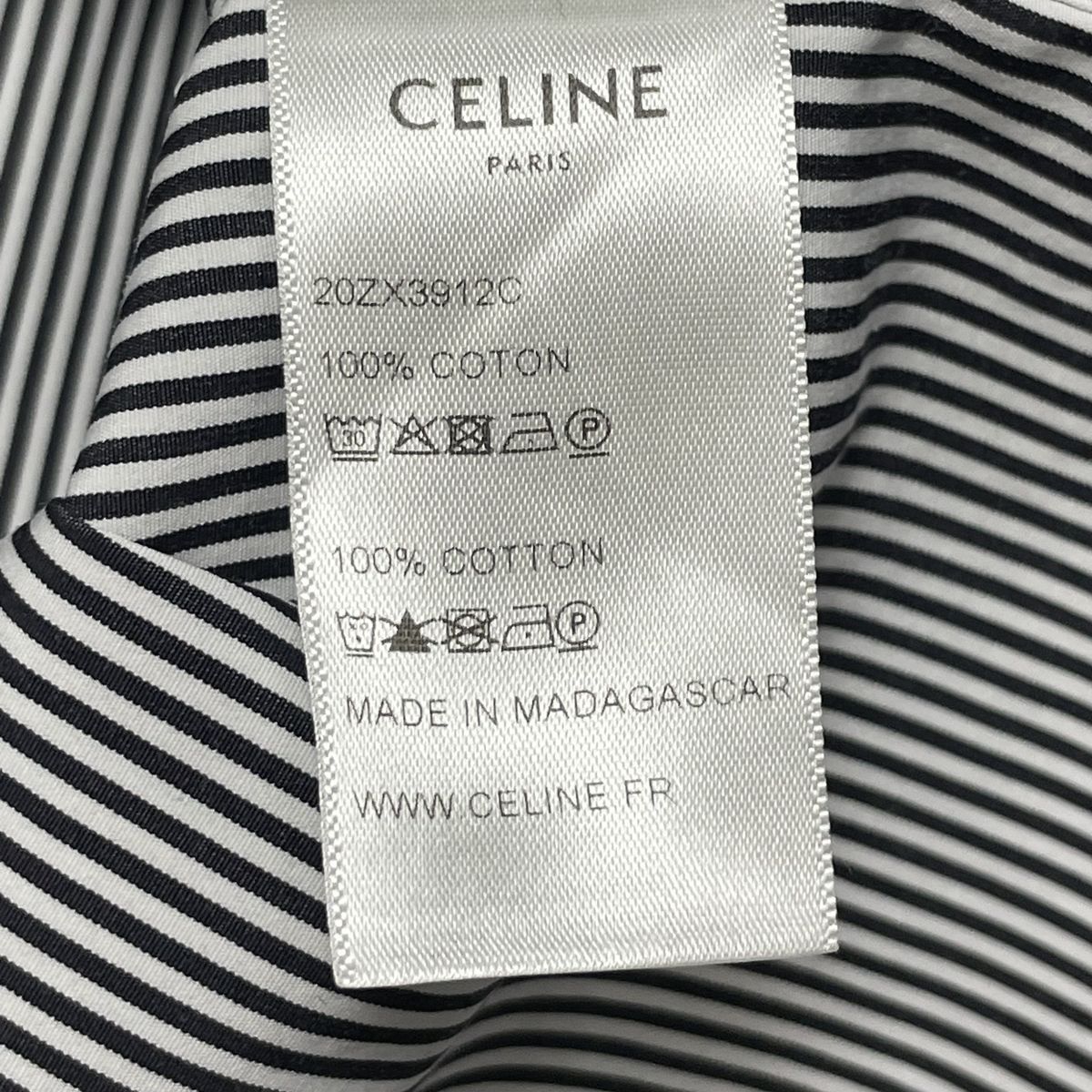 中古】 CELINE セリーヌ ストライプ ブラウス 20ZX3912C シャツ