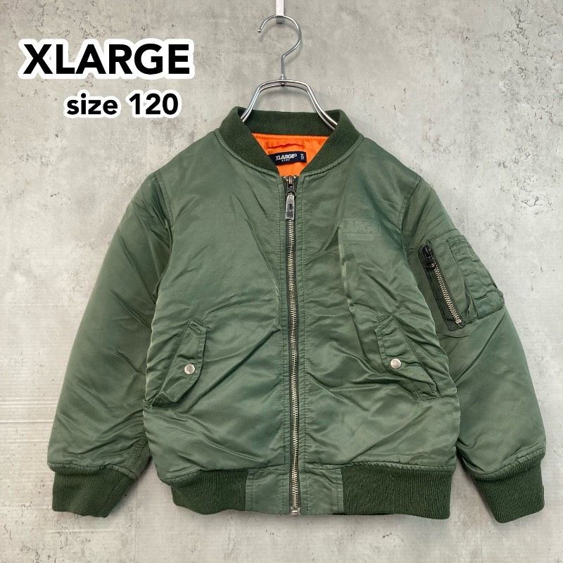 XLARGE エクストララージ キッズ MA-1 フライトジャケット 120 カーキ 
