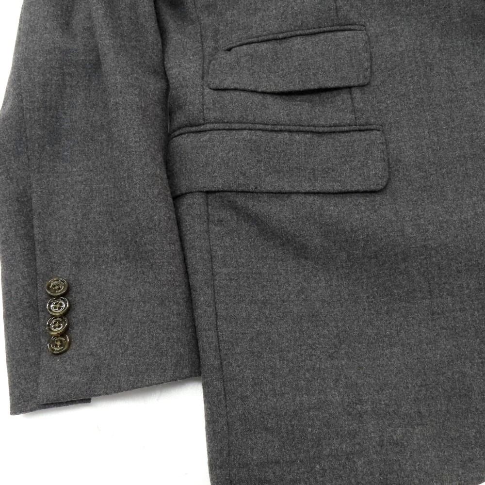中古】イレブンティ eleventy ウール テーラードジャケット グレー