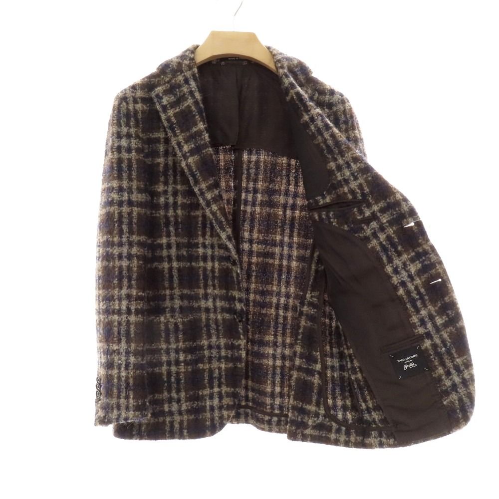 中古】タリアトーレ TAGLIATORE ウールモヘアアルパカ チェック