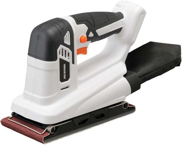 アイリスオーヤマ コードレスサンダー 電動研磨機 充電式 10.8 V 本体 3種サンドペーパー付属 集塵袋付属 JSD 919-Z