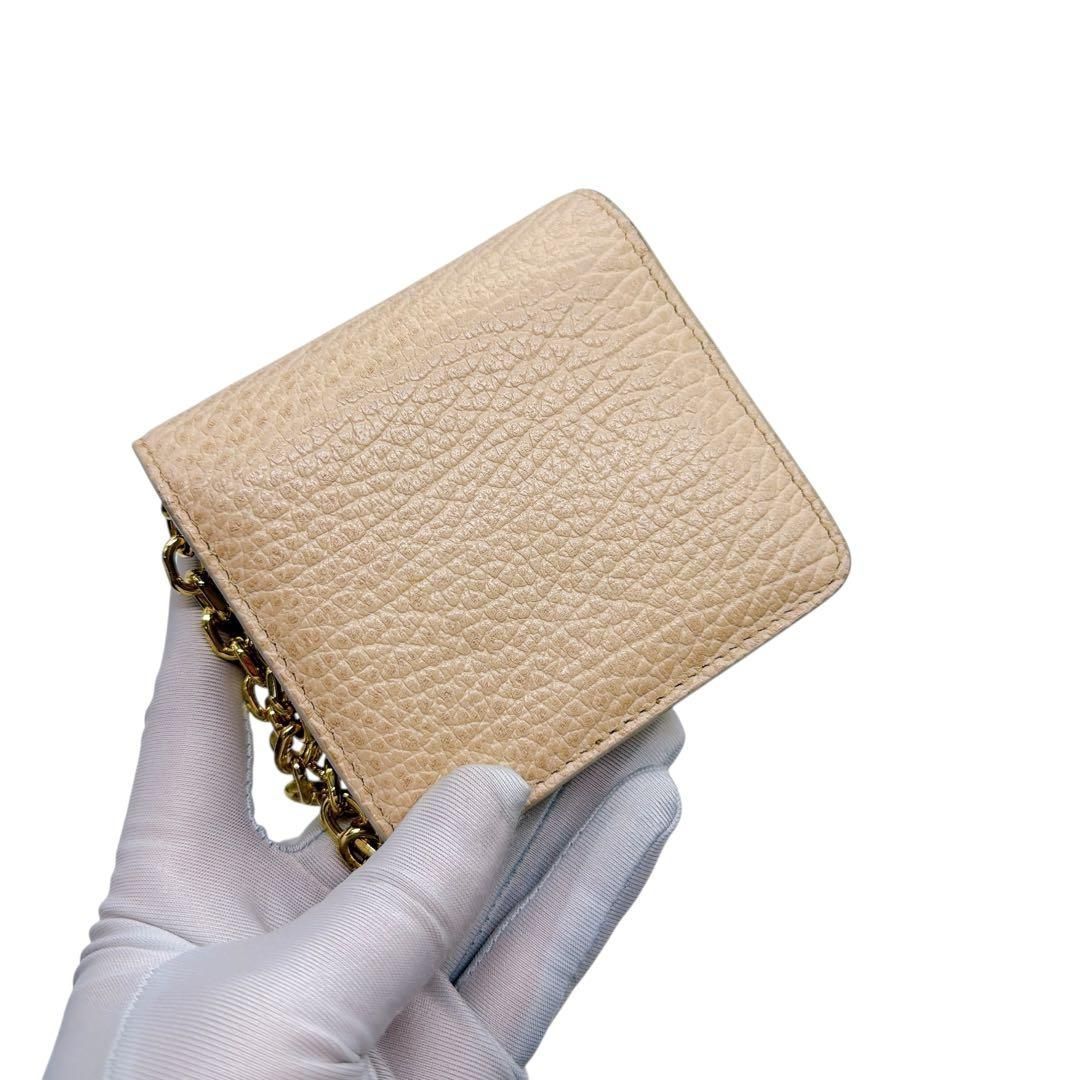 メゾンマルジェラ レザー チェーンウォレット コインケース 美品