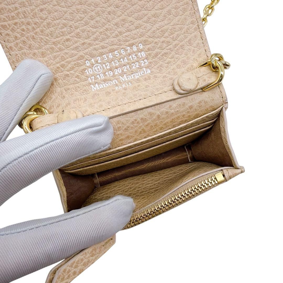 メゾンマルジェラ レザー チェーンウォレット コインケース 美品