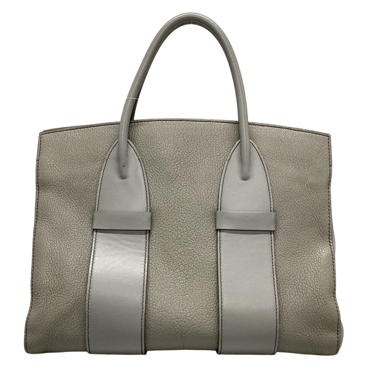 miumiu(ミュウミュウ) トートバッグ - ライトグレー レザー - メルカリ