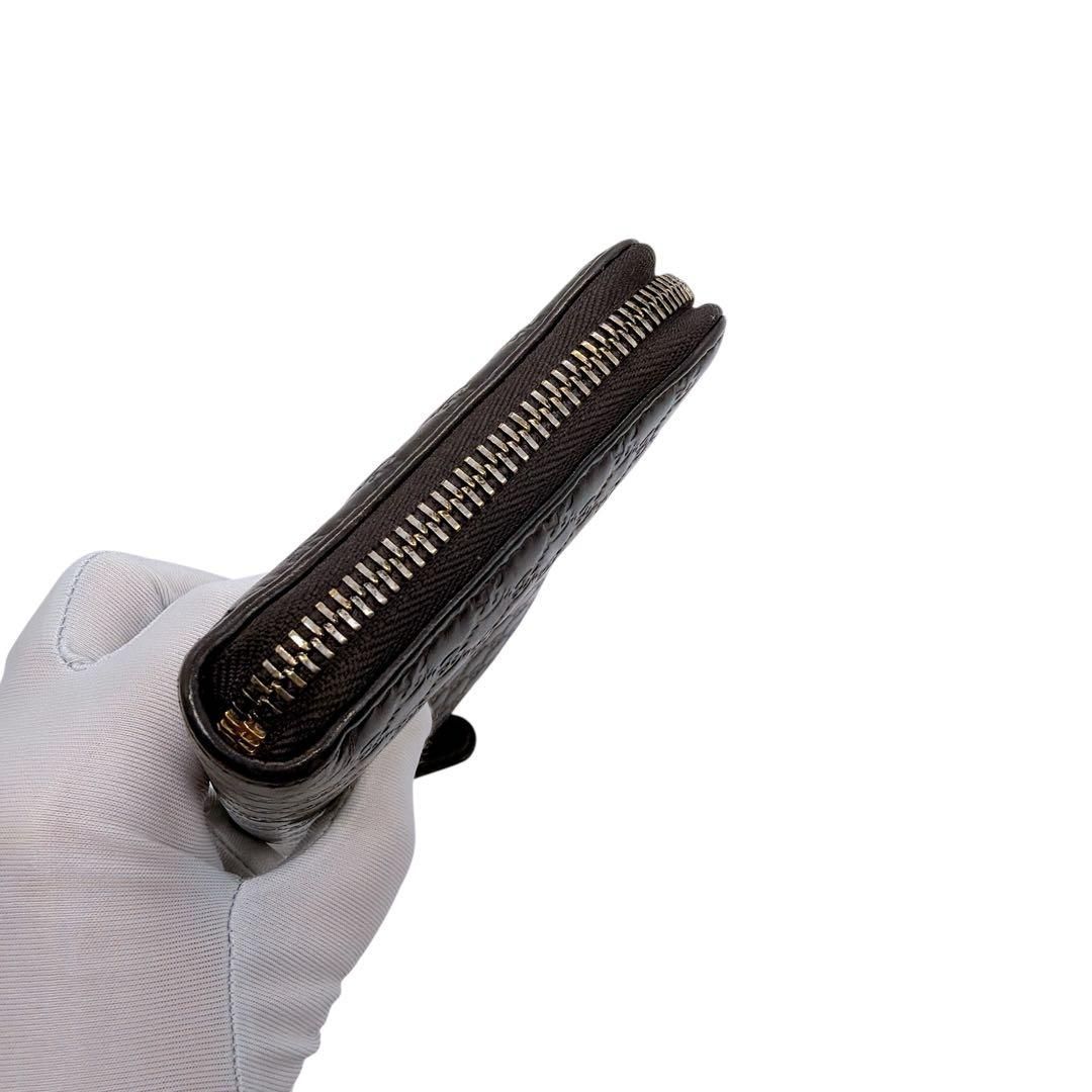 ◇美品◇グッチ　マイクログッチシマレザー　長財布　ブラック　449391 Amazon.co.jp: [グッチ]GUCCI マイクログッチシマ レザー ラウンド