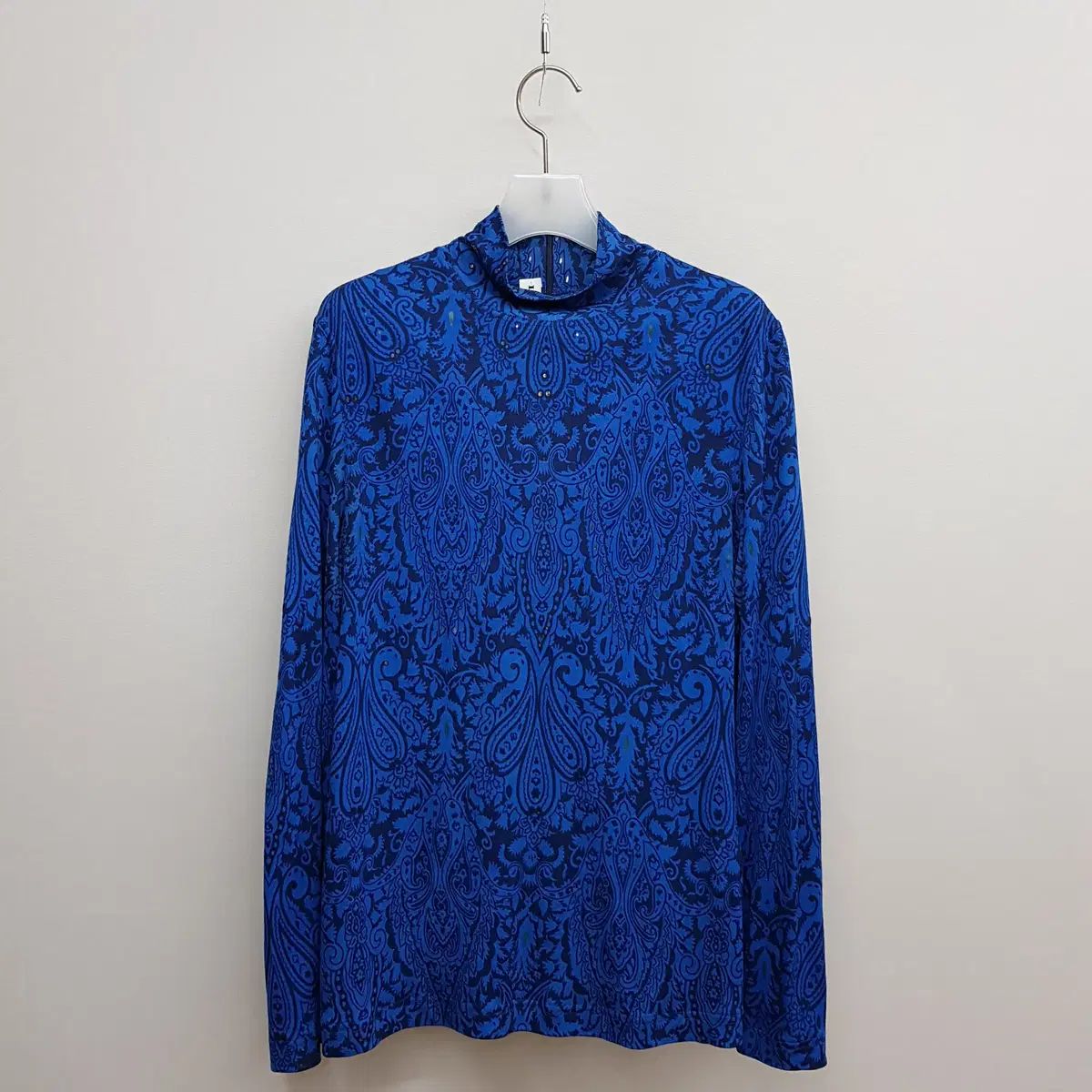 レオナード LEONARD ベイズリー シルク ハイネック ブラウス 48サイズ