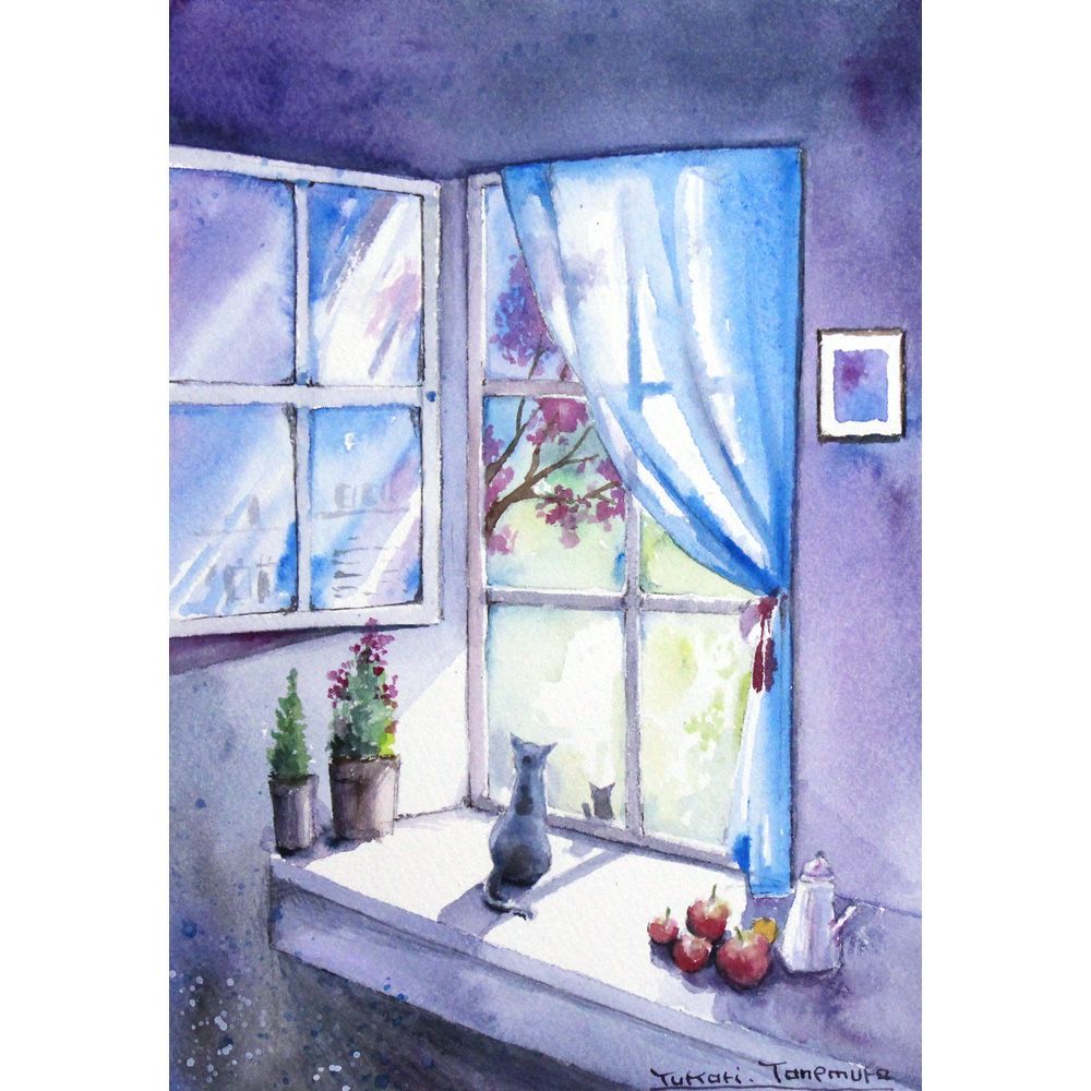 絵画 ☆momorin☆ Fiskars 929 他2点A5 原画 ア−ト 絵画 ☆momorin