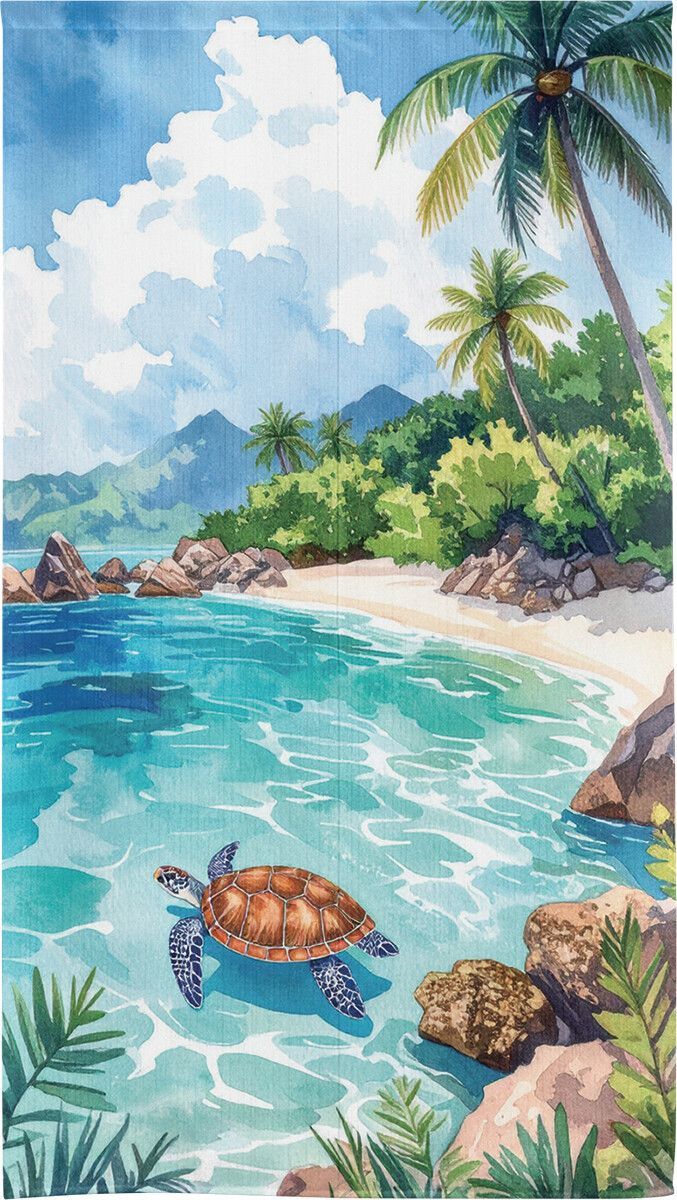 MINIBOX のれん制作工房 正規販売店】【2026年新作】のれん ウミガメ