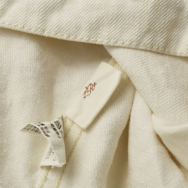 美品✨ネストローブ nest Robe ホワイトリネンデニムジャケット Gジャン ネストローブ nest Robe リネンデニムGジャン＼オフホワイト デニム