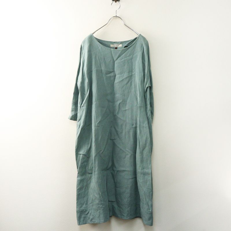 リゼッタ lisette ワンピース リゼッタ Lisette リネンボートネックワンピース＼ブルーグリーン