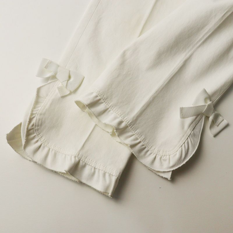 エムズグレイシー M'S GRACY グログランリボン装飾 裾フリル