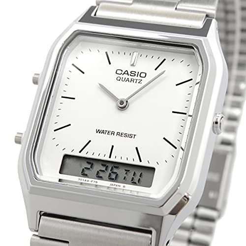 カシオ CASIO アナデジ ANA-DIGI クオーツ 腕時計 ヴィンテージシリーズ AQ-230 A-7 DMQ ユニセックス デュアルタイム ホワイト 海外モデル 並行輸入品 po 1 e 996060