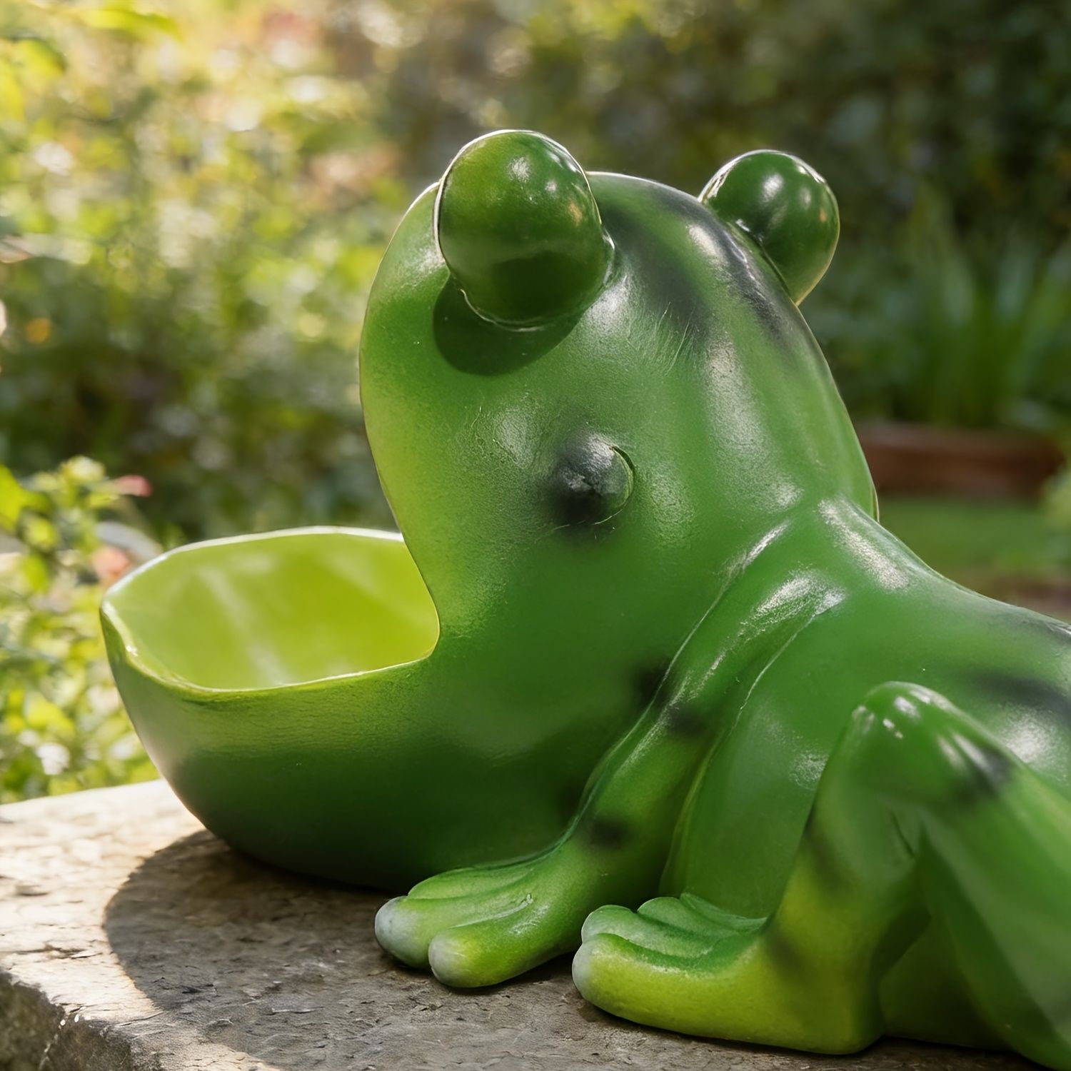 【美品】ペアカエル 置物 小物置き インテリア飾り 樹脂製 小物入れ 鍵置き 置物 インテリア オブジェ 口を開けているカエル