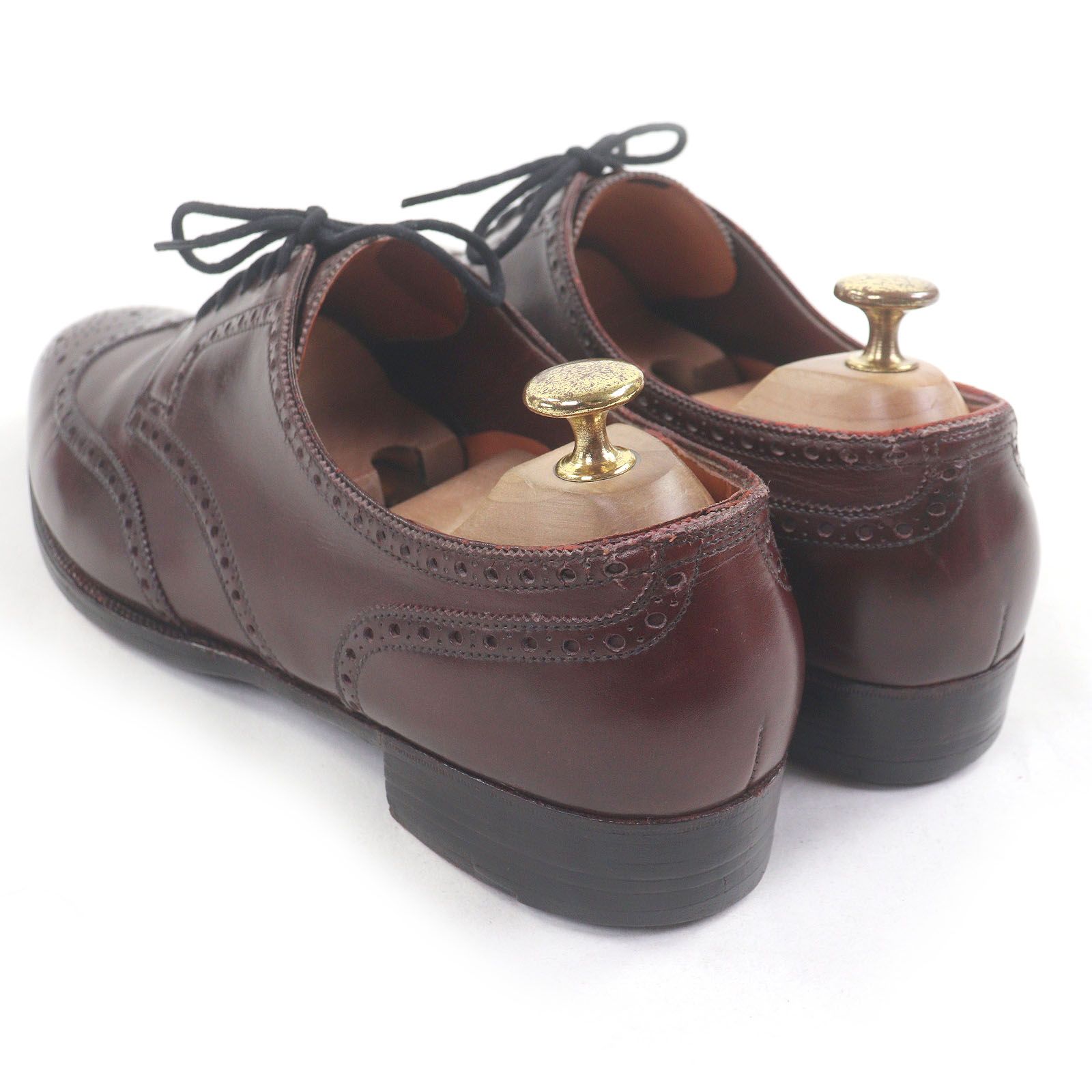 良品□E CLEVERLEY ジョージクレバリー レイジーマン フルブローグ ウィングチップ ドレスシューズ ボルドー 28cm相当 メンズ 良品□GEORGE CLEVERLEY ジョージクレバリー レイジーマン