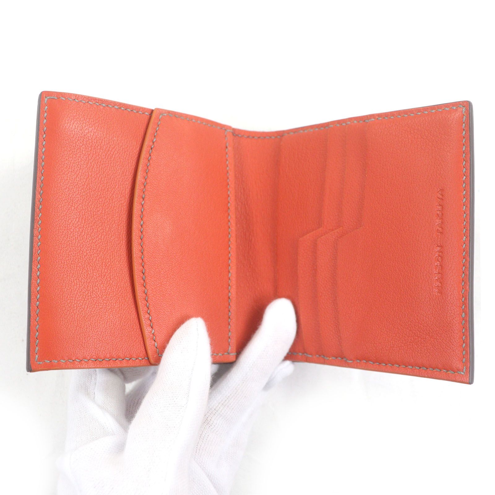 極美品□MAISON TAKUYA メゾンタクヤ ロゴ入り レザー コンパクト 