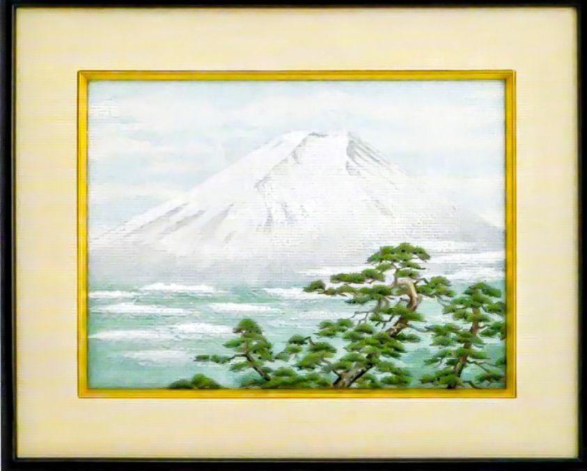 文化刺繍キット 3号 「銀雲白富士」【新品】【正規品】【糸の絵画