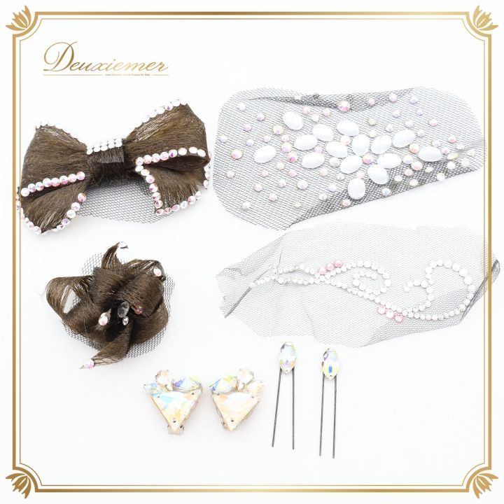 社交ダンス 小物 まとめ売り セット つけ毛 つけ髪 ヘアオーナメント