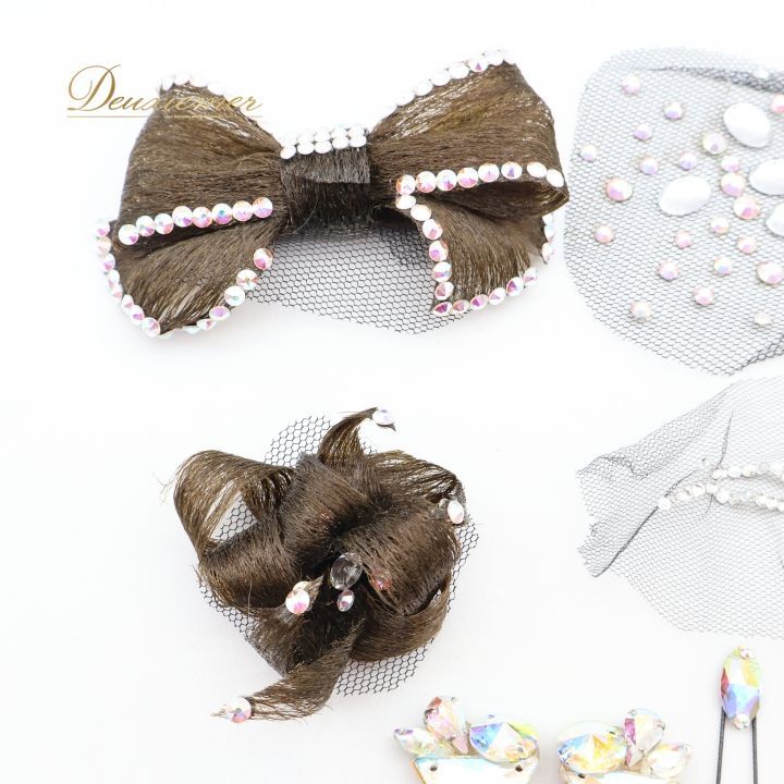 社交ダンス 小物 まとめ売り セット つけ毛 つけ髪 ヘアオーナメント