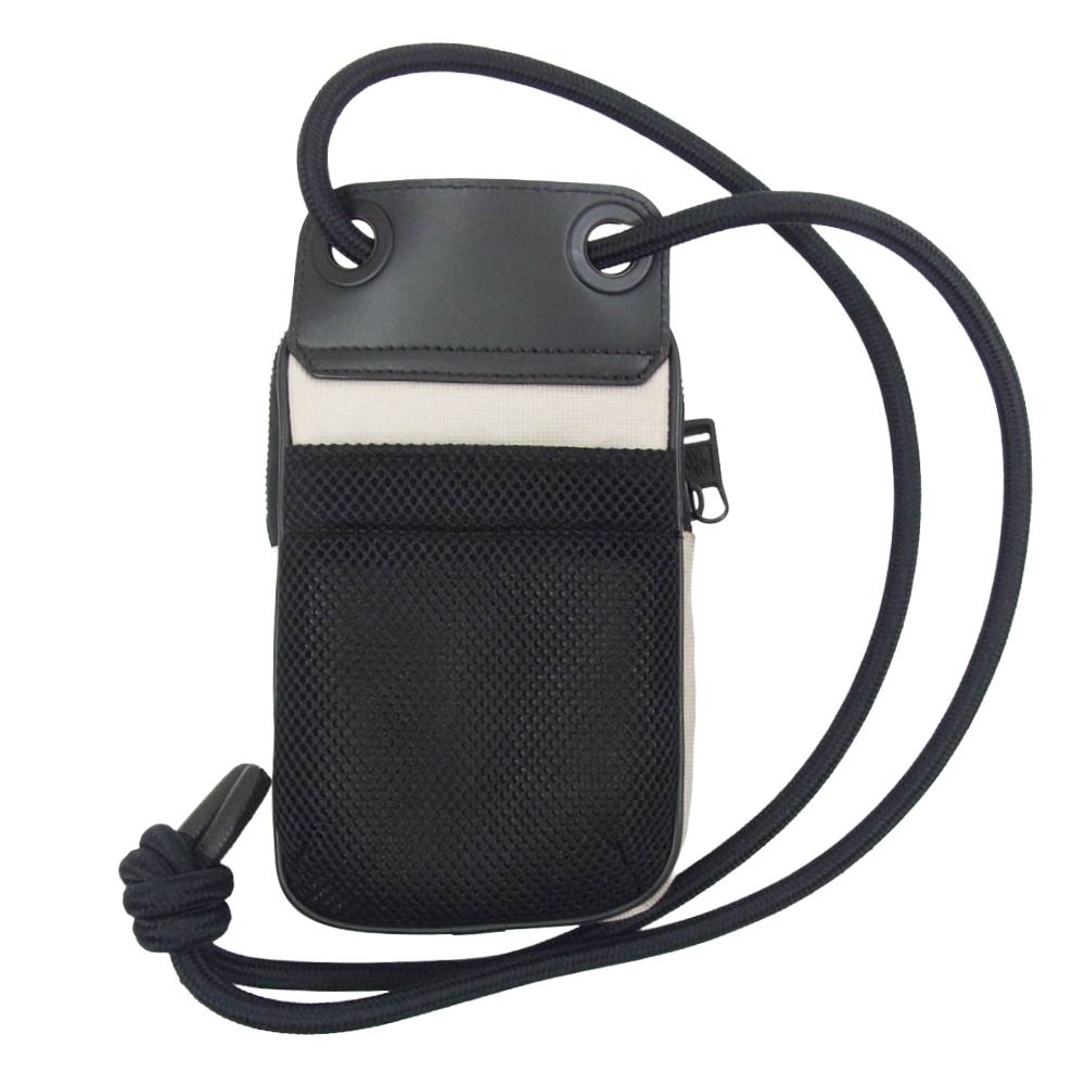 メンズ MONCLER モンクレール レザー メッシュ スマホショルダー 