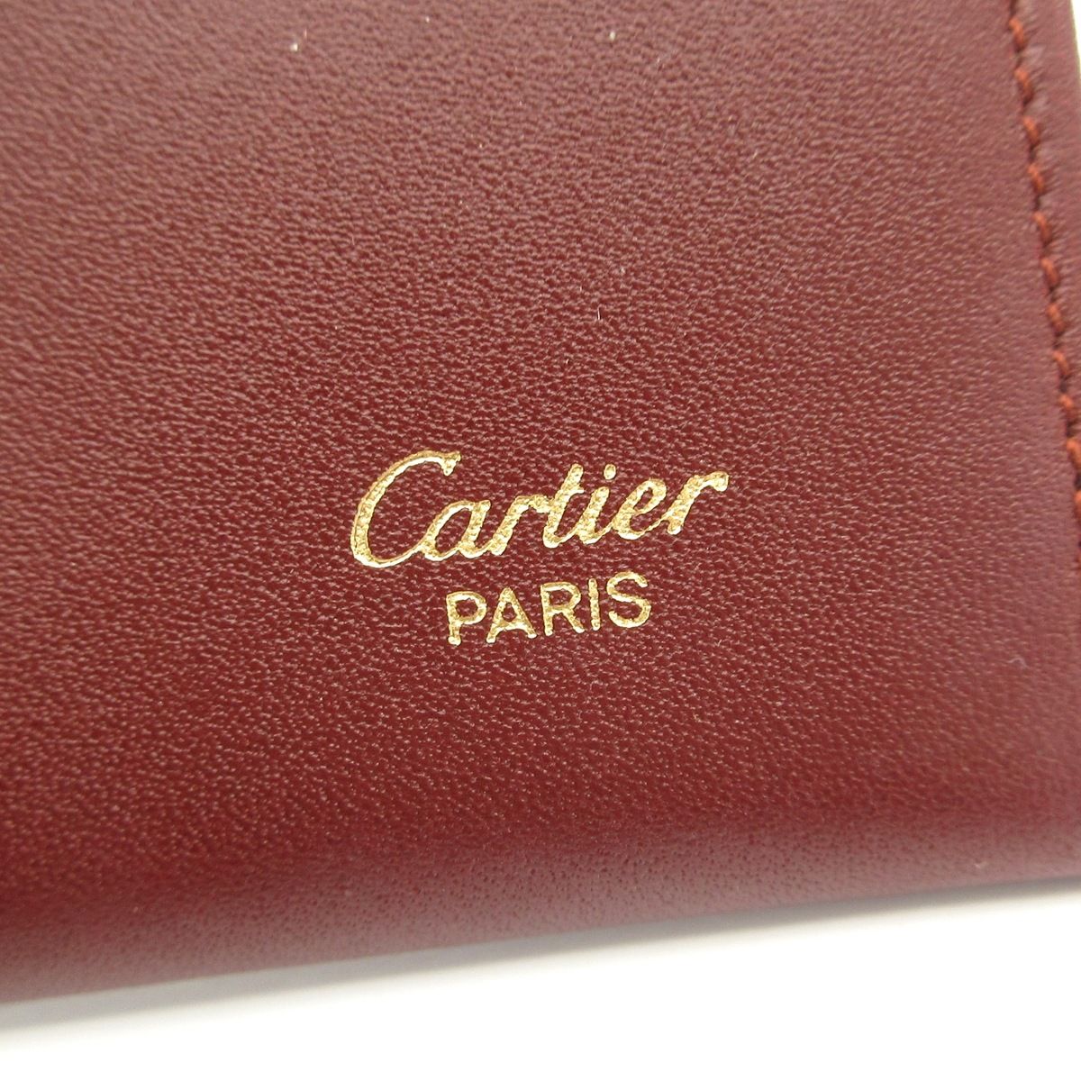 Cartier(カルティエ) 名刺入れ マストライン ボルドー×ゴールド パス