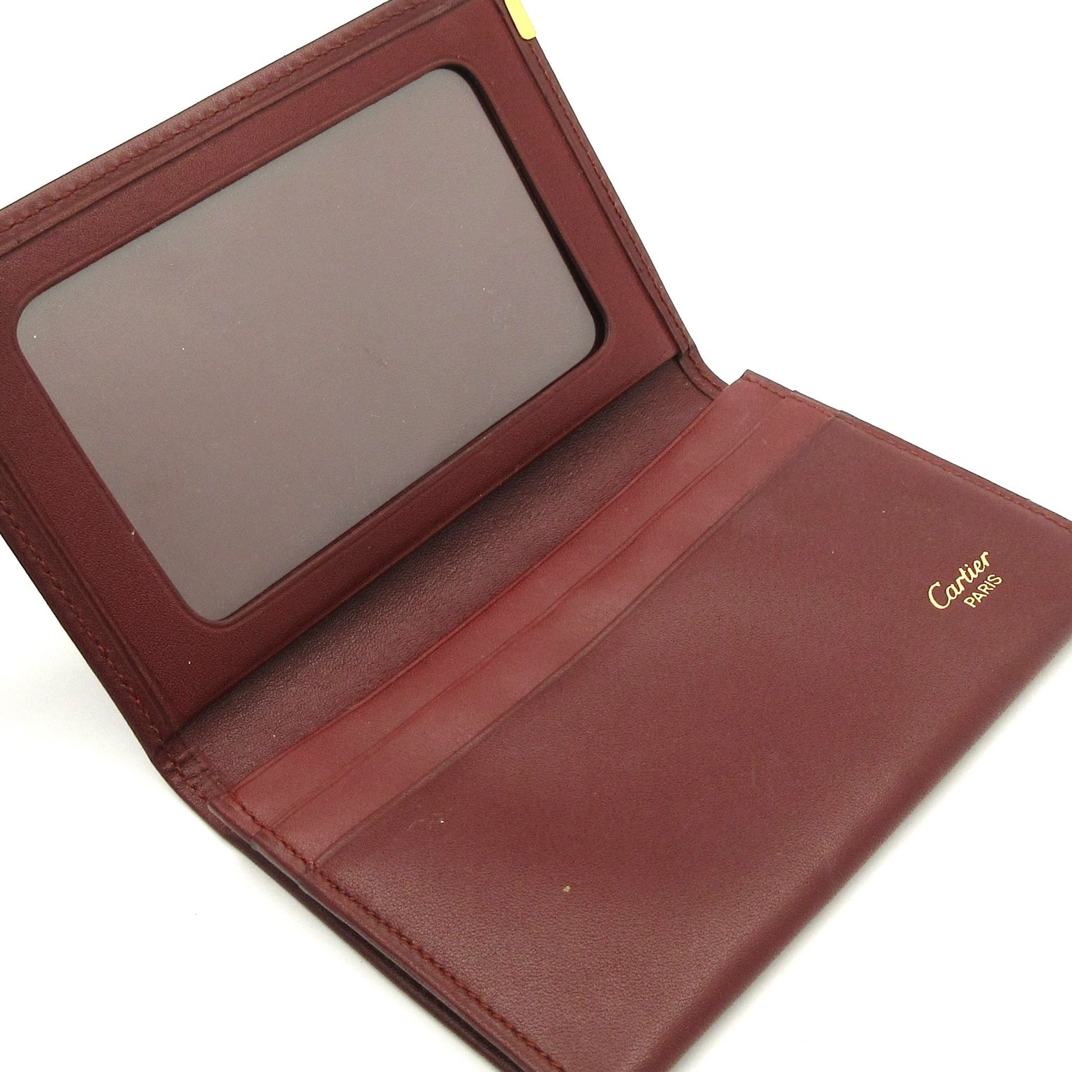 Cartier(カルティエ) 名刺入れ マストライン ボルドー×ゴールド パス