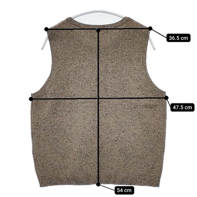 Mademoiselle NONNON ノースリーブニット ウール ベスト グレー