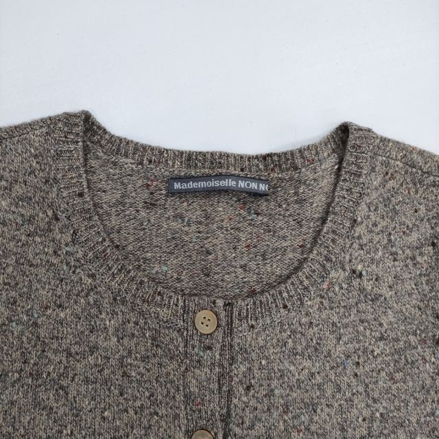 Mademoiselle NONNON ノースリーブニット ウール ベスト グレー